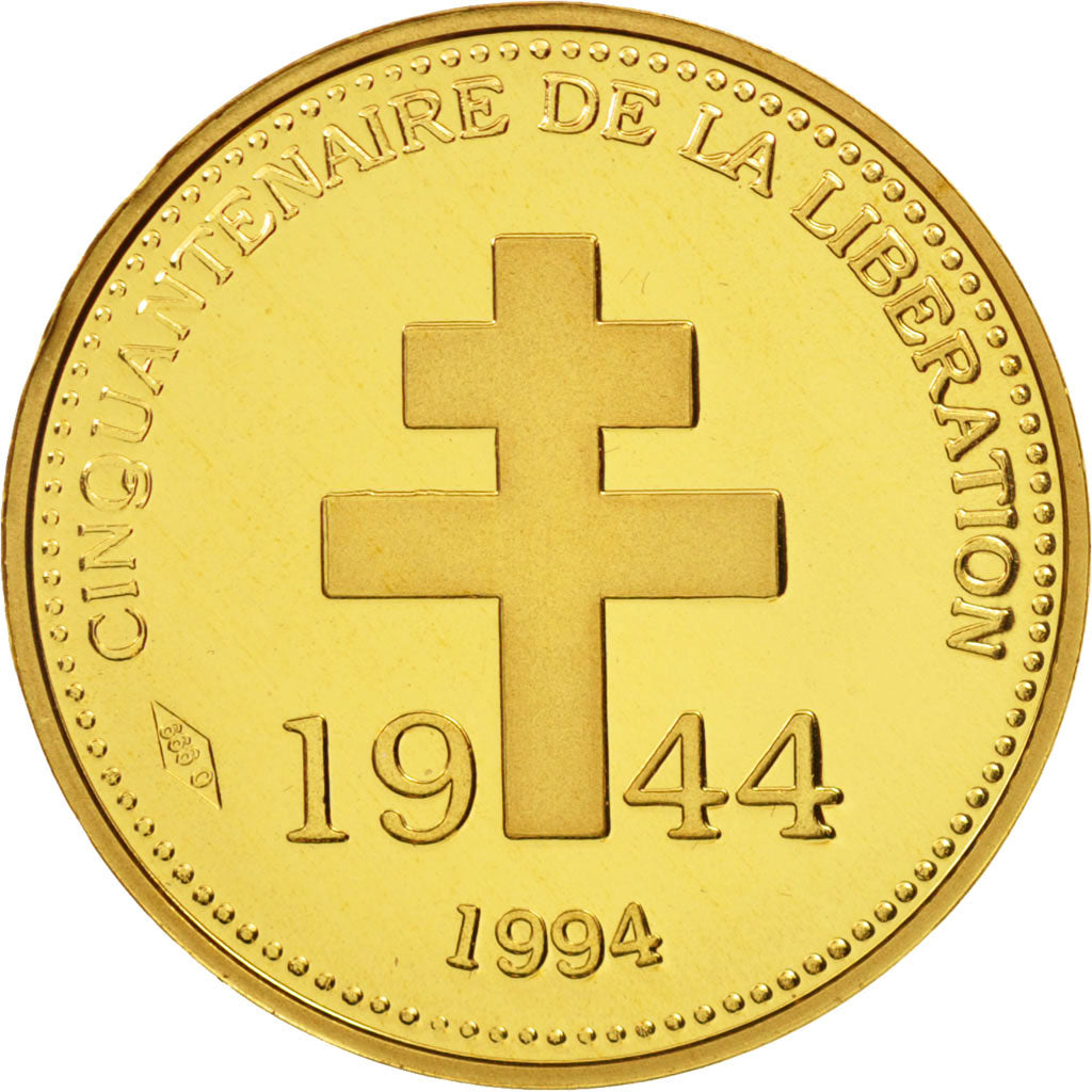 France, Medal, Général De Gaulle, History, 1994, MS(65-70), Gold