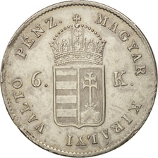 Moneda, Hungría, Franz Joseph I, Hat (6) Krajczar, 1849, Nagybanya, EBC, Plata