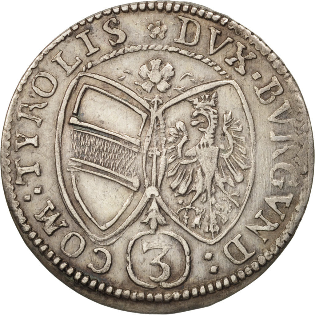 Austria, Ferdinand Charles, 3 Kreuzer, 1646, Hall, MS(60-62), Silver, KM:852