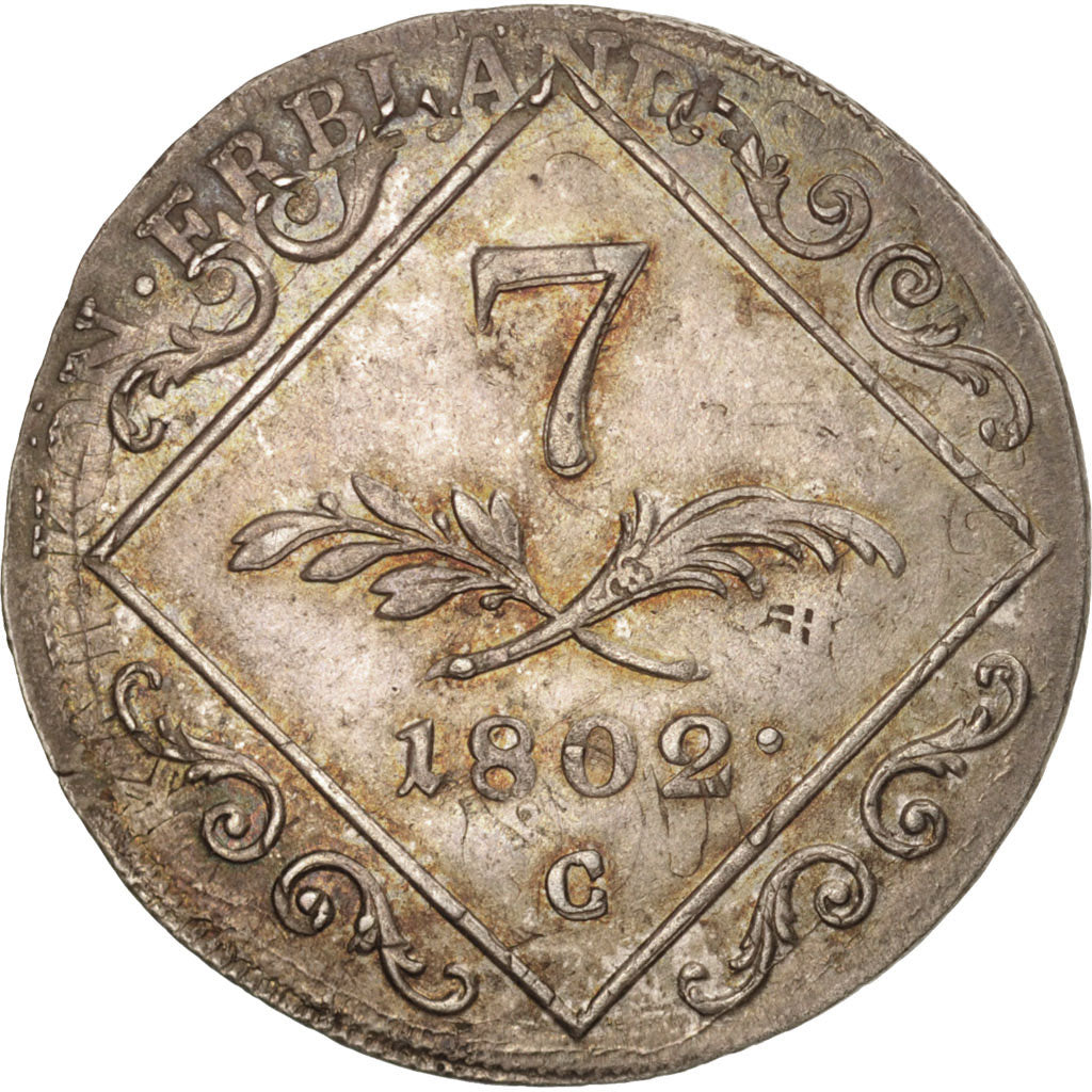 Coin, Austria, Franz II (I), 7 Kreuzer, 1802, AU(55-58), Silver, KM:2129