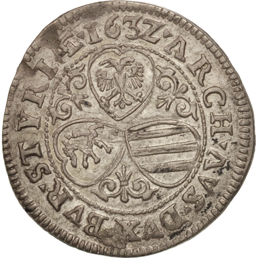 Etats allemands, SILESIA, Ferdinand II, 3 Kreuzer, 1632, Breslau, SUP, Argent