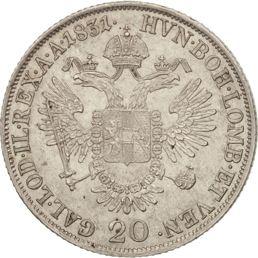 Moneta, Austria, Franz II (I), 20 Kreuzer, 1831, Mailand, SPL-, Argento, KM:2147
