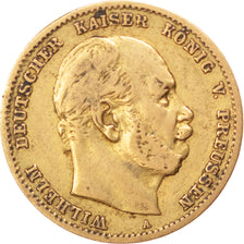 Stati tedeschi, PRUSSIA, Wilhelm I, 10 Mark, 1873, Berlin, BB, Oro, KM:502
