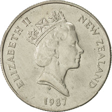 Moneta, Nuova Zelanda, Elizabeth II, 50 Cents, 1987, BB+, Rame-nichel, KM:63