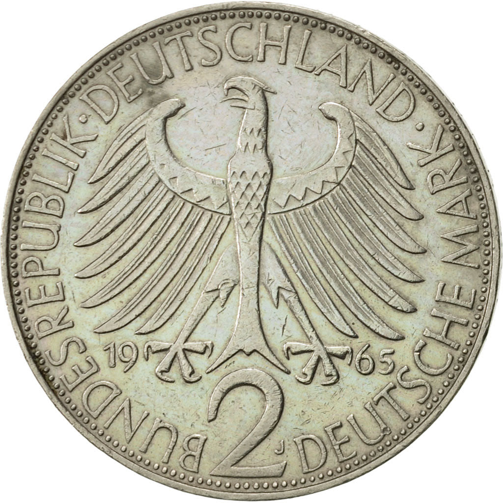 Coin, GERMANY - FEDERAL REPUBLIC, 2 Mark, 1965, Hambourg, AU(55-58)