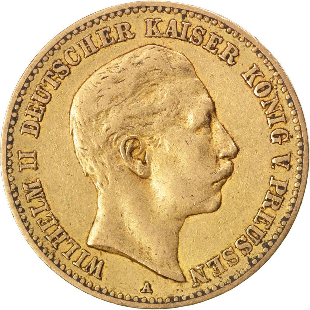 German States, 10 Mark, 1899, Berlin, KM #520, EF(40-45), Gold, 3.95