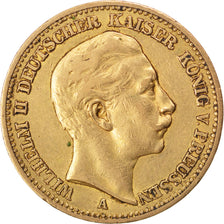 German States, 20 Mark, 1890, Berlin, KM #521, EF(40-45), Gold, 7.93