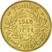 Coin, Tunisia, Anonymous, Franc, 1945, Paris, AU(50-53), Aluminum-Bronze, KM:247