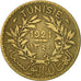 Coin, Tunisia, Anonymous, Franc, 1921, Paris, EF(40-45), Aluminum-Bronze, KM:247
