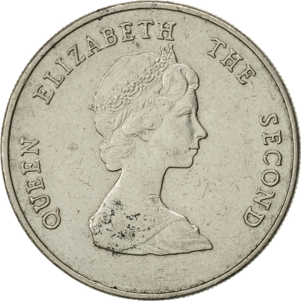 Moneta, Państwa Wschodnich Karaibów, Elizabeth II, 25 Cents, 1981, AU(50-53)