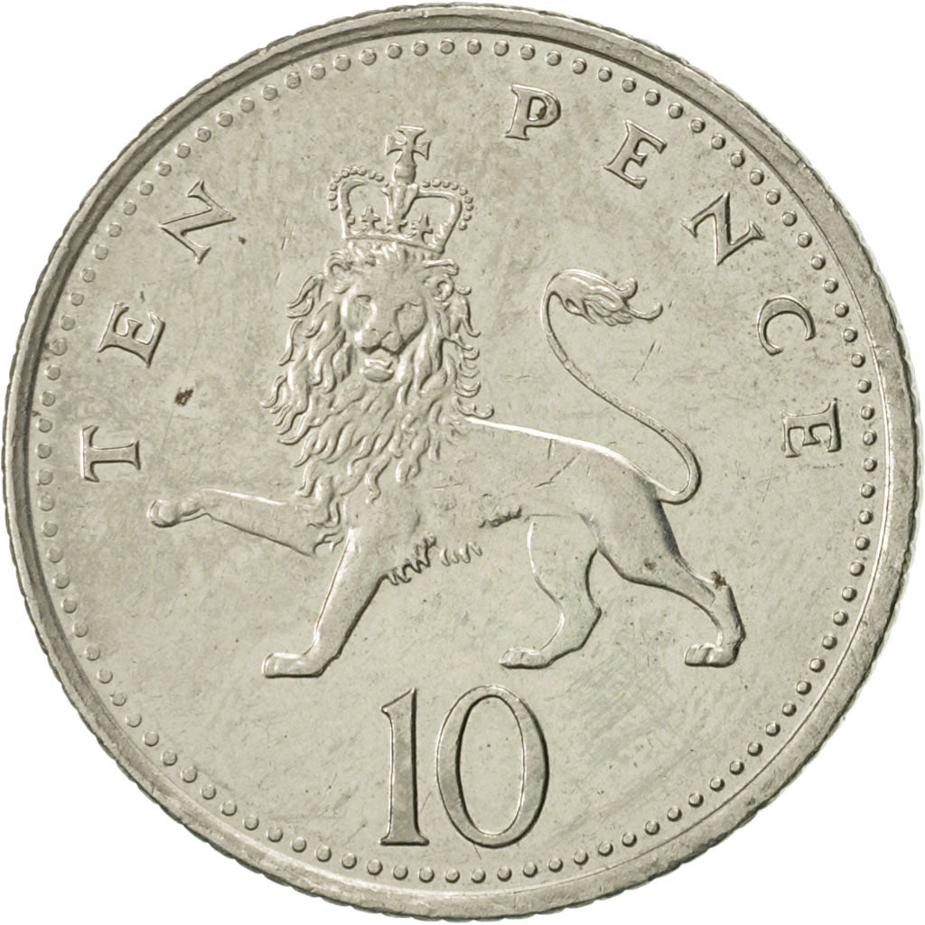 Coin, Great Britain, Elizabeth II, 10 Pence, 1996, AU(55-58), Copper-nickel