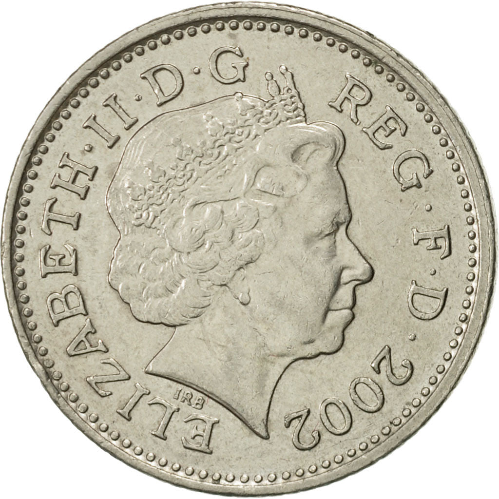 Coin, Great Britain, Elizabeth II, 10 Pence, 2002, AU(55-58), Copper-nickel