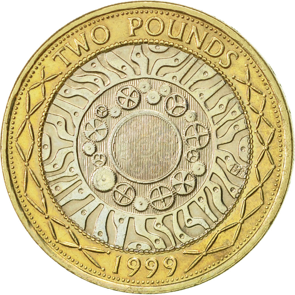 Great Britain, Elizabeth II, 2 Pounds, 1999, AU(55-58), Bi-Metallic, KM:994