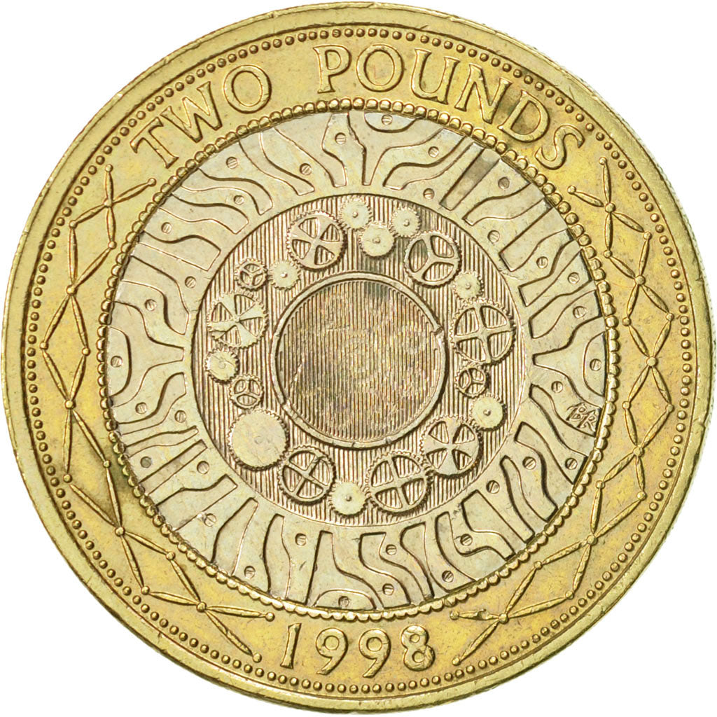 Great Britain, Elizabeth II, 2 Pounds, 1998, AU(55-58), Bi-Metallic, KM:994