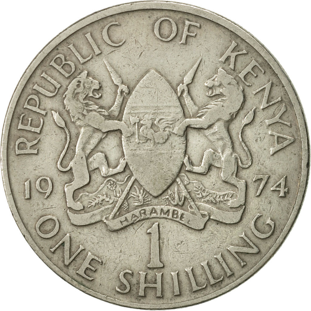 Coin, Kenya, Shilling, 1974, EF(40-45), Copper-nickel, KM:14