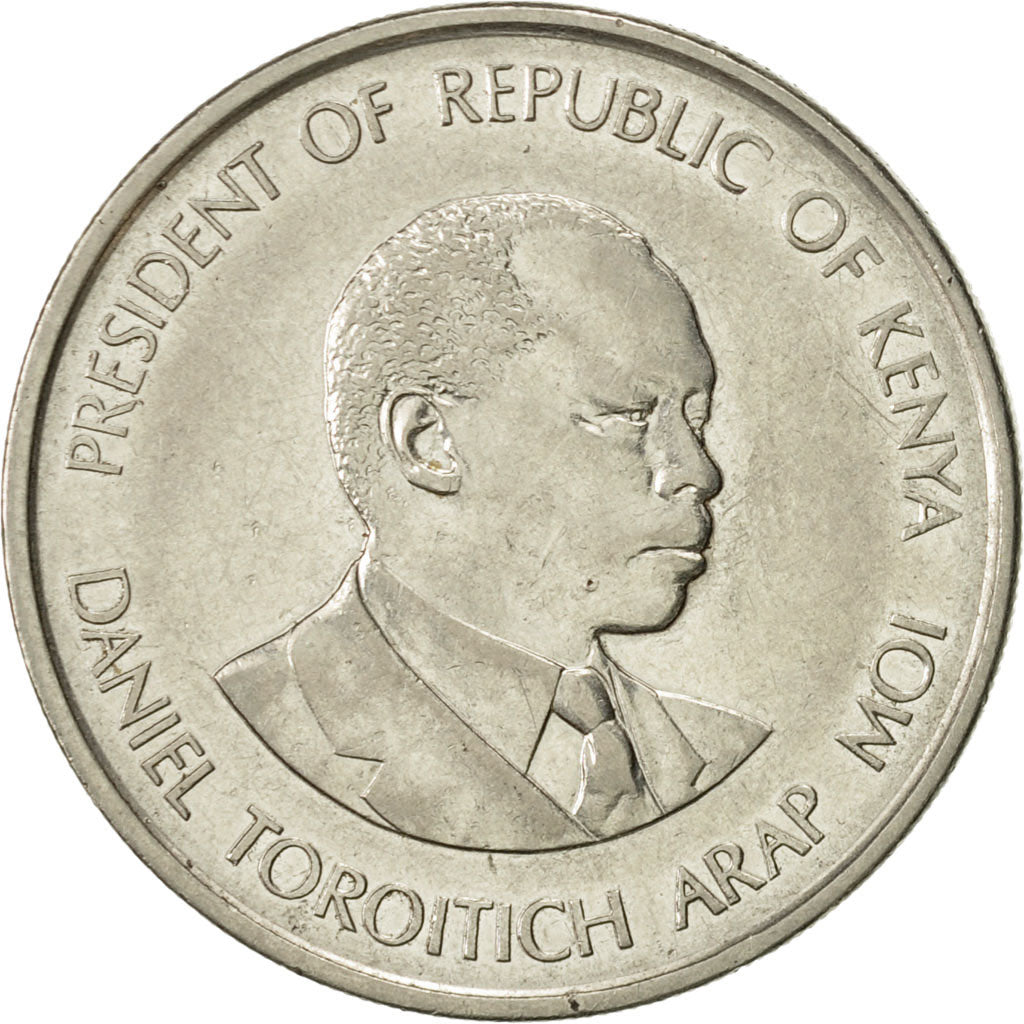Coin, Kenya, Shilling, 1994, British Royal Mint, AU(50-53), Nickel plated steel