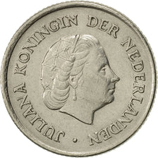 Netherlands, Juliana, 25 Cents, 1967, AU(55-58), Nickel, KM:183