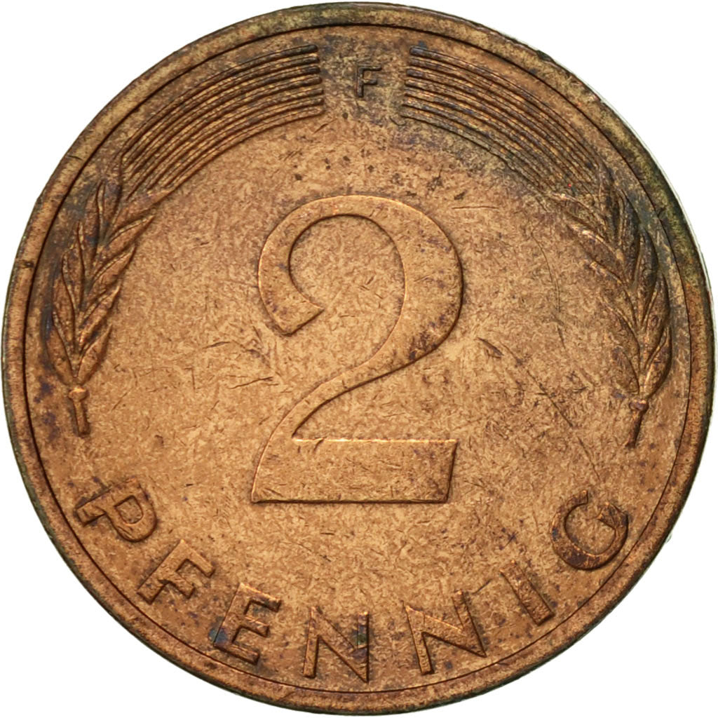 Moneta, GERMANIA - REPUBBLICA FEDERALE, 2 Pfennig, 1976, Stuttgart, BB+, Acciaio