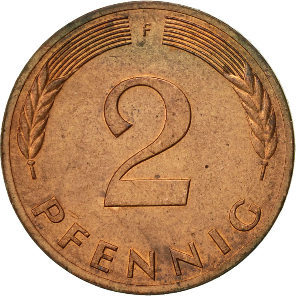 Coin, GERMANY - FEDERAL REPUBLIC, 2 Pfennig, 1979, Stuttgart, AU(50-53), Copper