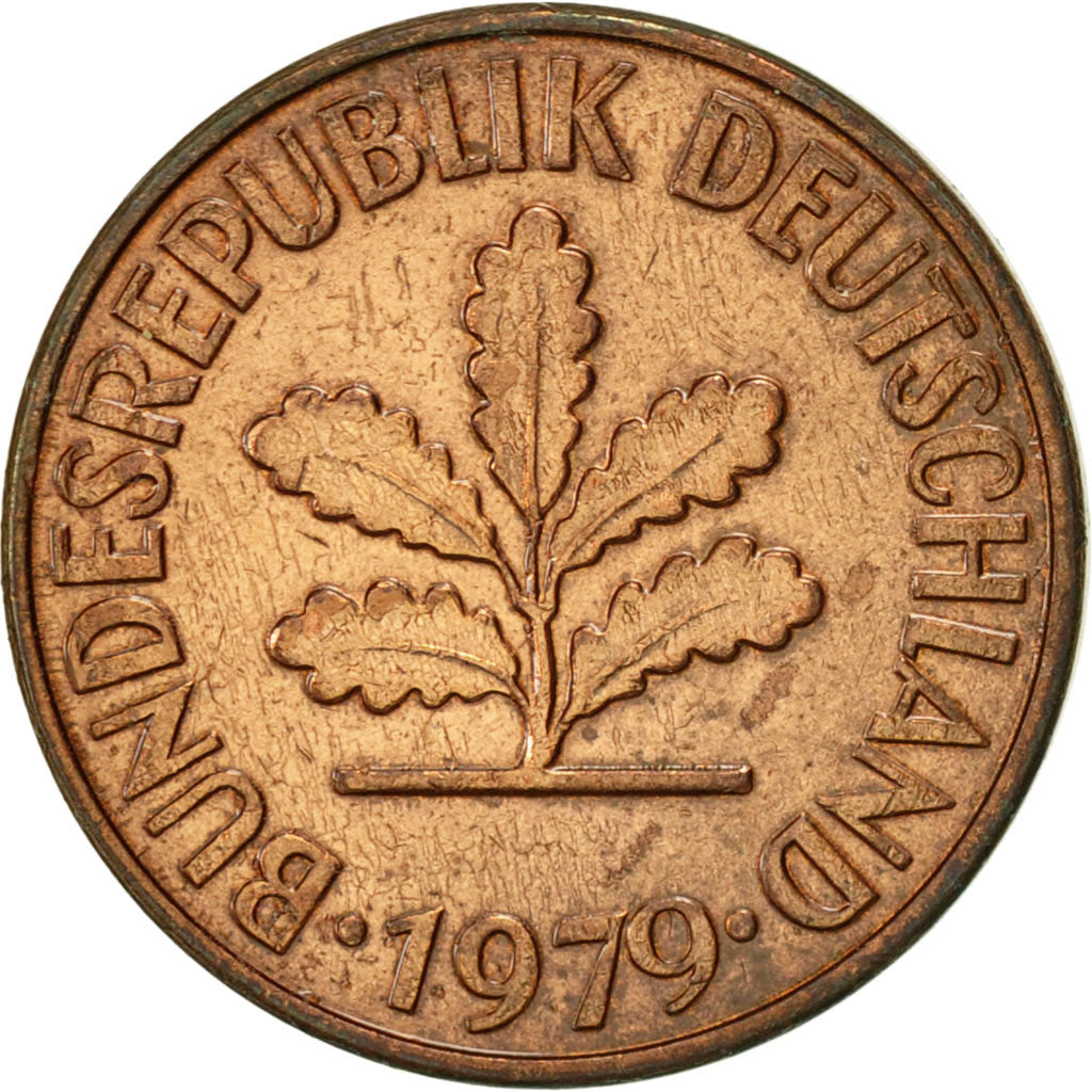 Moneta, GERMANIA - REPUBBLICA FEDERALE, 2 Pfennig, 1979, Munich, BB+, Acciaio