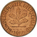 Münze, Bundesrepublik Deutschland, 2 Pfennig, 1980, Stuttgart, SS+, Copper