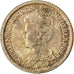 NETHERLANDS, 25 Cents, 1918, KM #146, AU(50-53), Silver, 19, 3.58