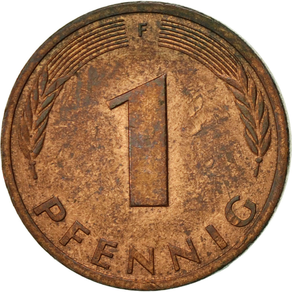 Coin, GERMANY - FEDERAL REPUBLIC, Pfennig, 1981, Stuttgart, AU(50-53), Copper
