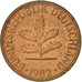 Coin, GERMANY - FEDERAL REPUBLIC, Pfennig, 1982, Karlsruhe, AU(50-53), Copper