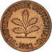 Coin, GERMANY - FEDERAL REPUBLIC, Pfennig, 1983, Stuttgart, AU(50-53), Copper