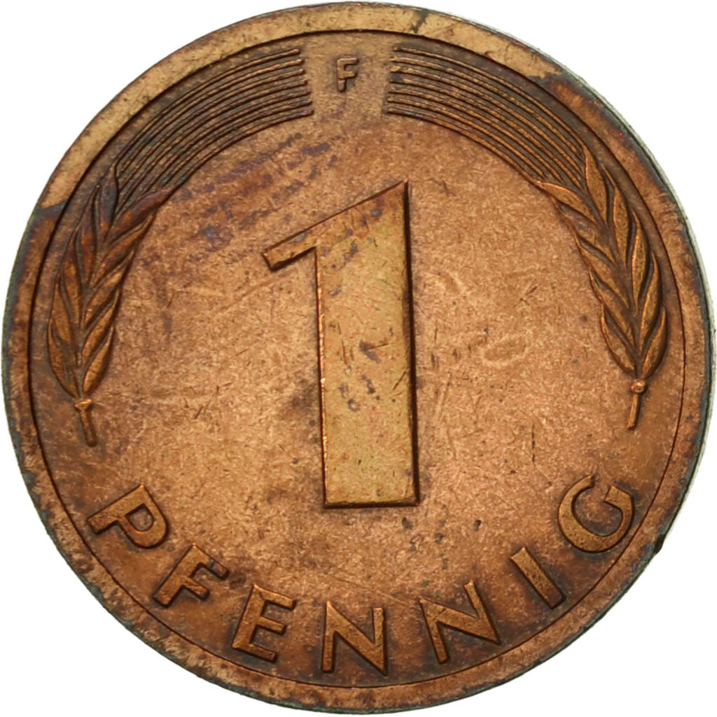 Coin, GERMANY - FEDERAL REPUBLIC, Pfennig, 1983, Stuttgart, AU(50-53), Copper