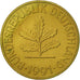 Moneta, GERMANIA - REPUBBLICA FEDERALE, 10 Pfennig, 1991, Karlsruhe, SPL-