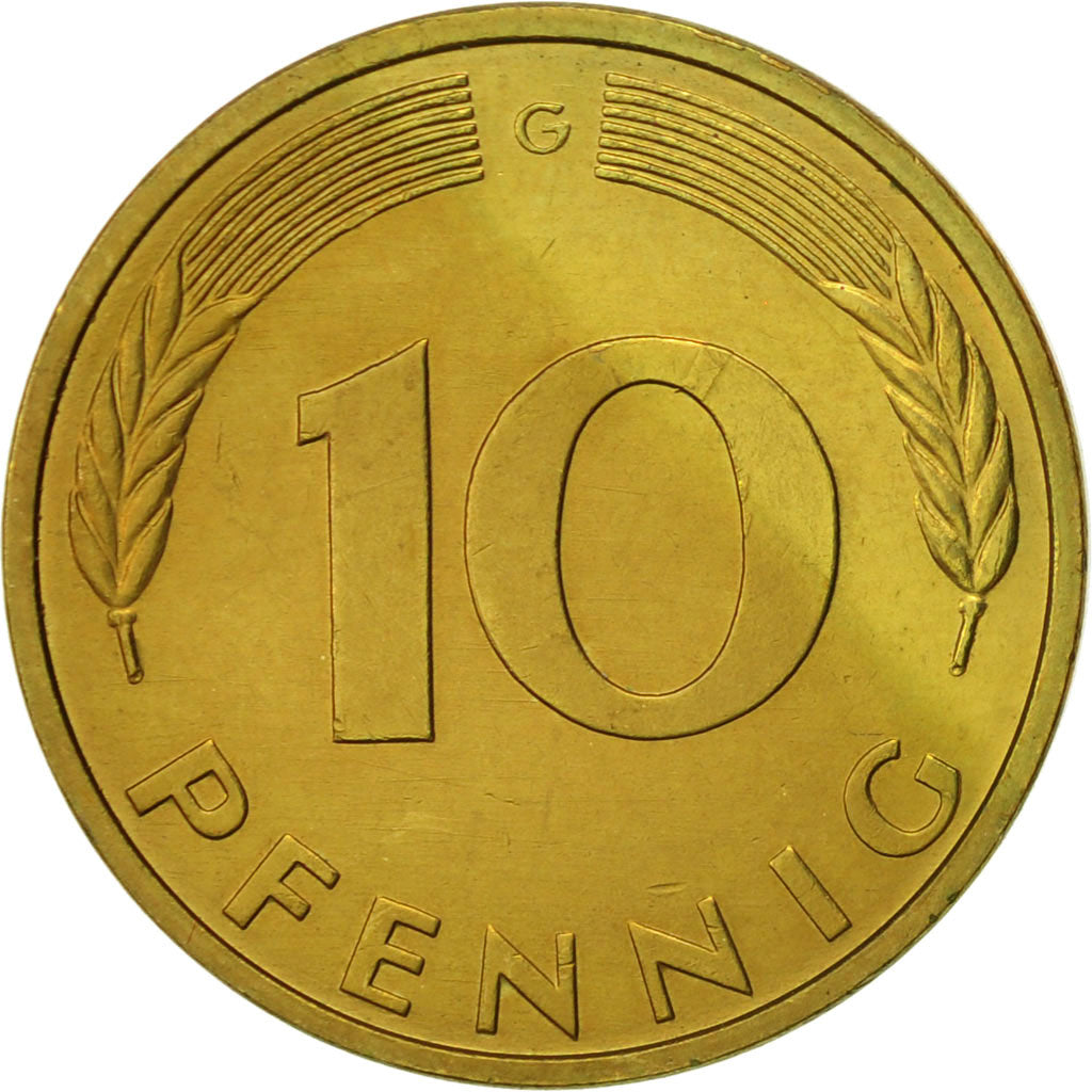 Moneta, GERMANIA - REPUBBLICA FEDERALE, 10 Pfennig, 1991, Karlsruhe, SPL-