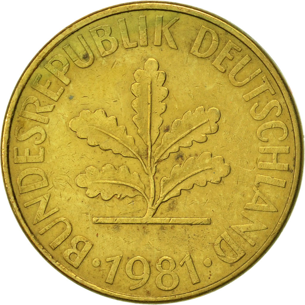 Monnaie, République fédérale allemande, 10 Pfennig, 1981, Hambourg, SUP