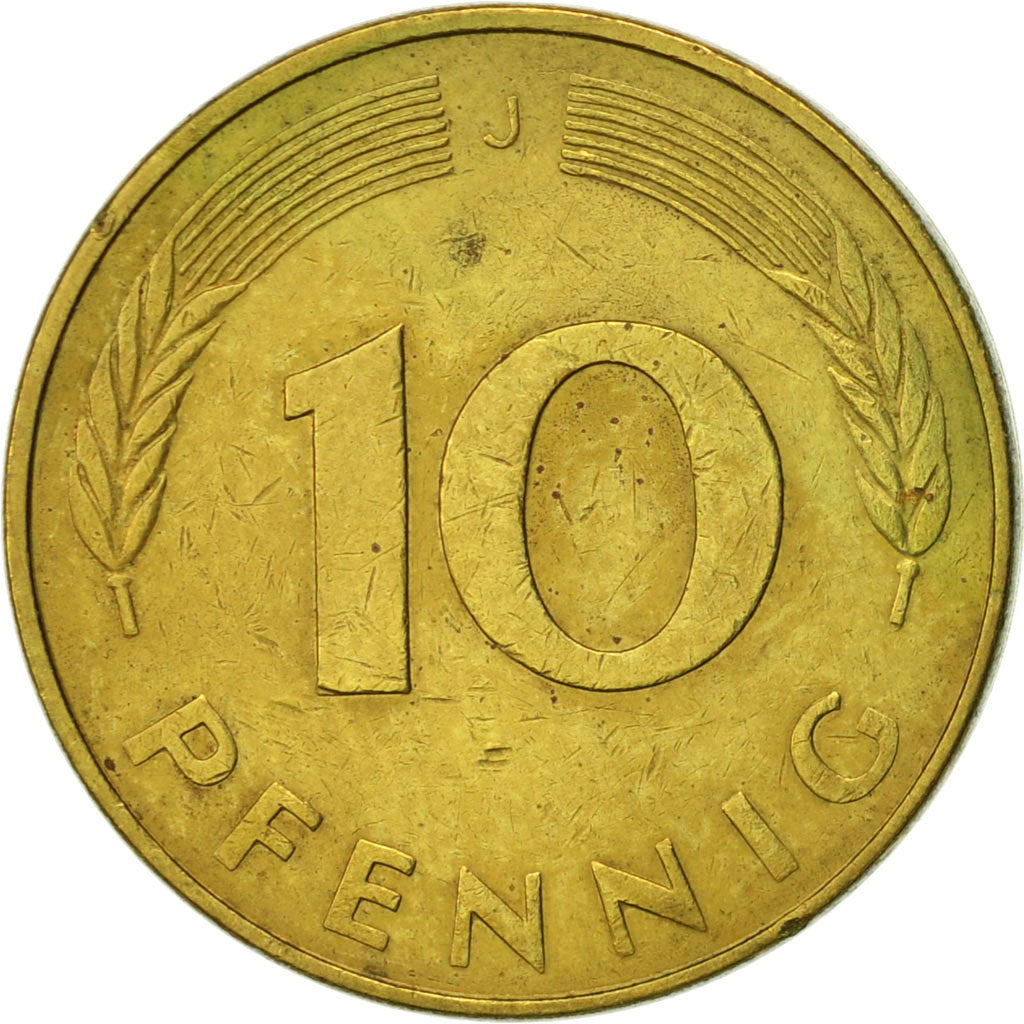 Monnaie, République fédérale allemande, 10 Pfennig, 1981, Hambourg, SUP