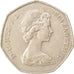 GREAT BRITAIN, 50 Pence, 1973, KM #918, EF(40-45), Copper-Nickel, 30, 13.45