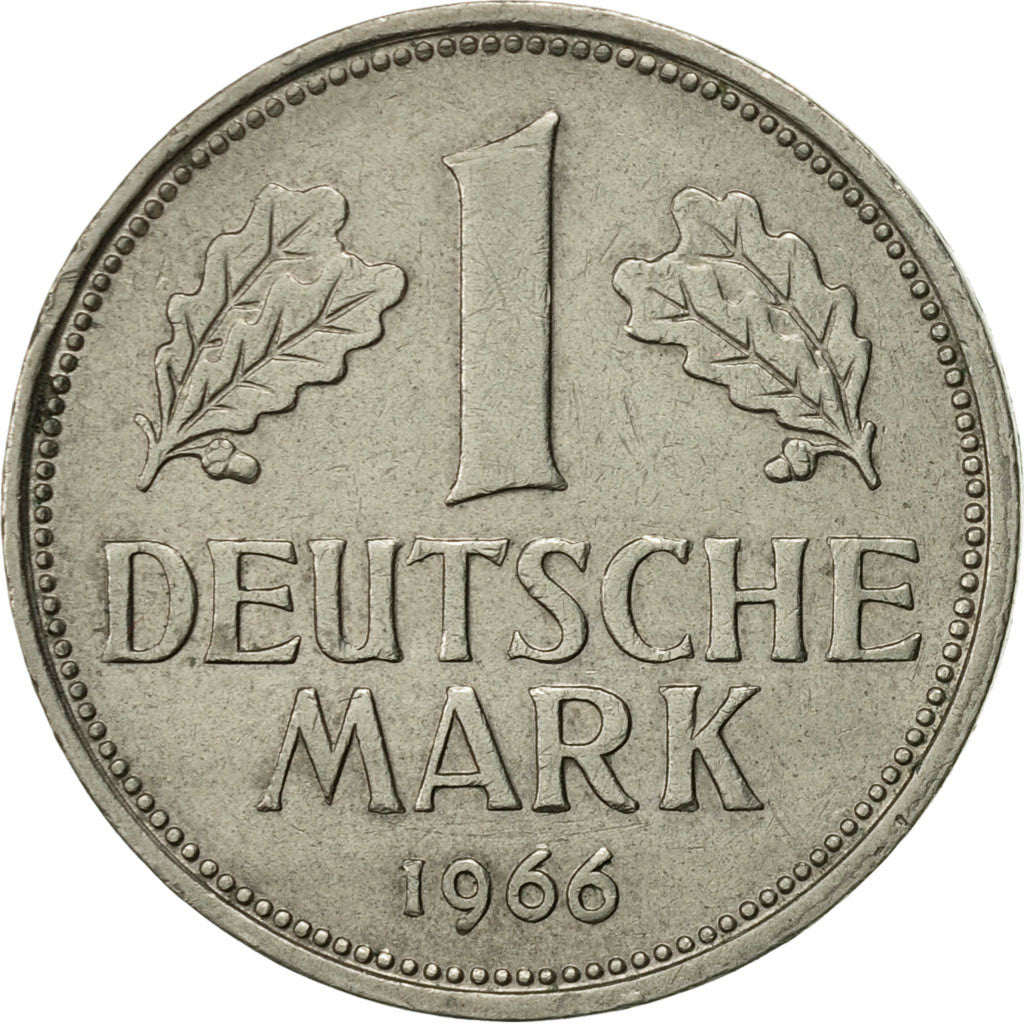 Coin, GERMANY - FEDERAL REPUBLIC, Mark, 1966, Karlsruhe, AU(55-58)