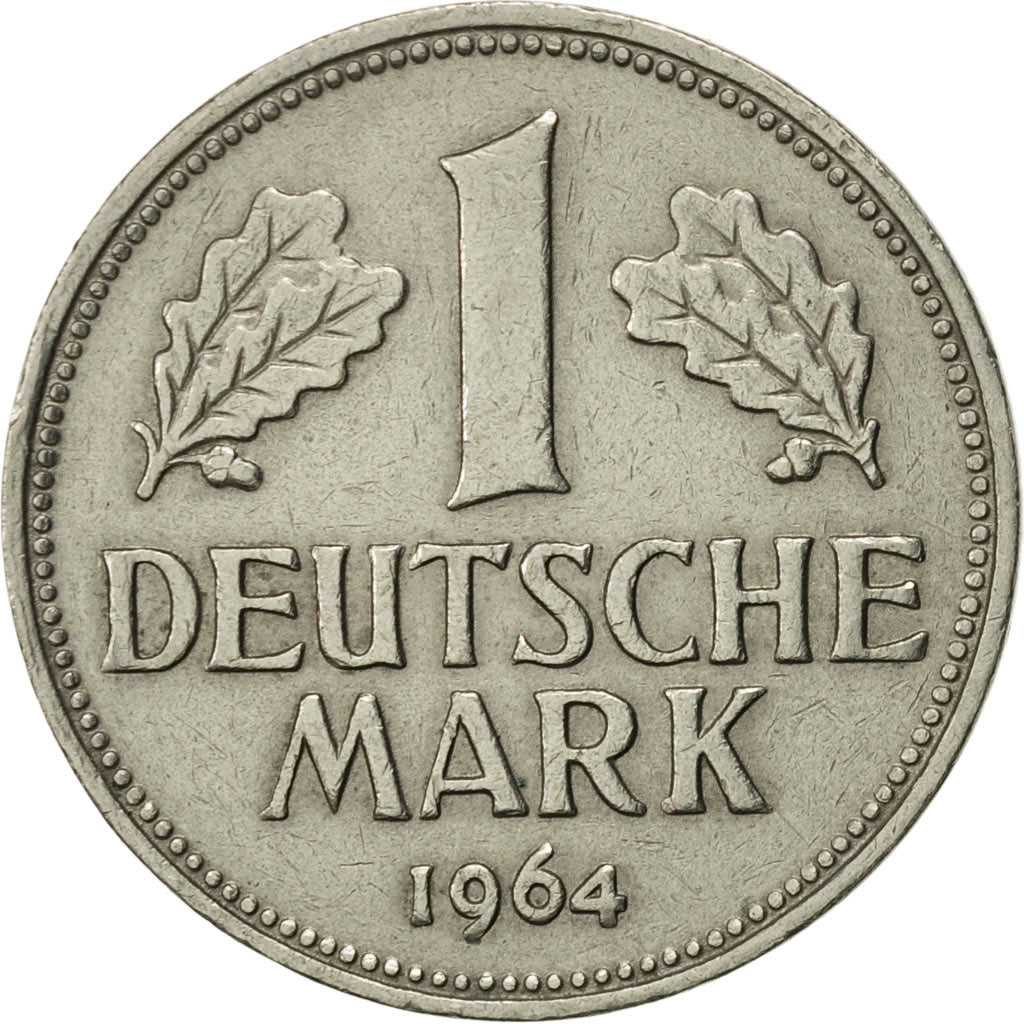 Coin, GERMANY - FEDERAL REPUBLIC, Mark, 1964, Stuttgart, AU(55-58)