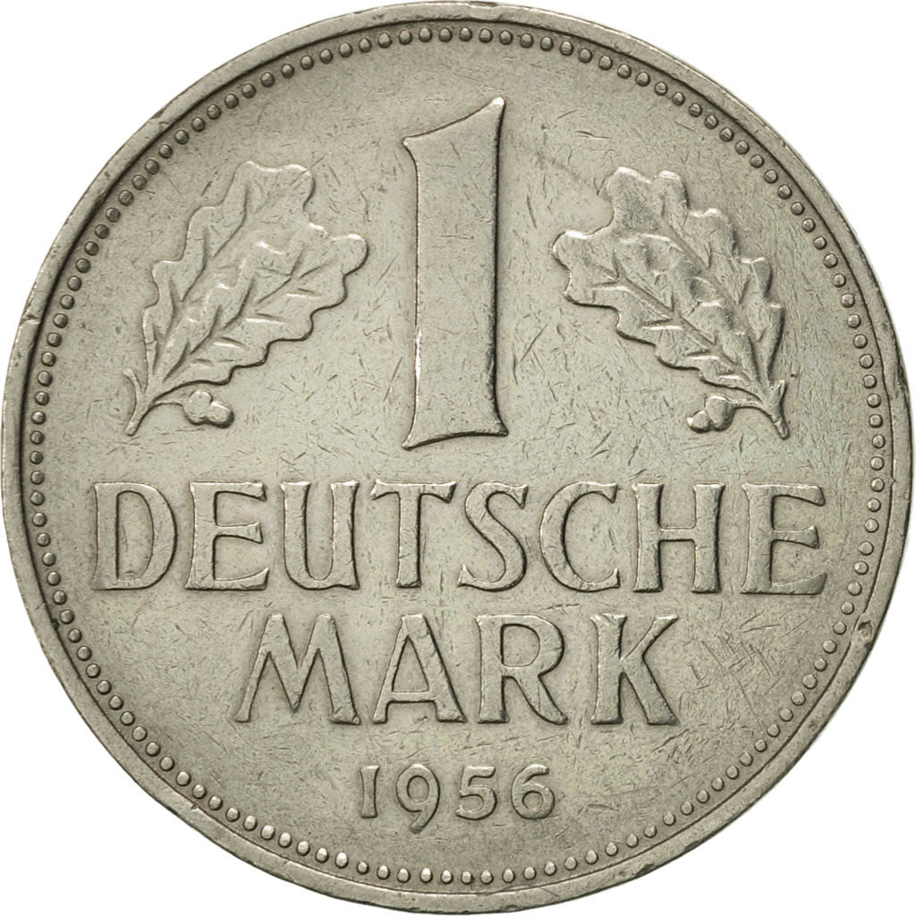 Coin, GERMANY - FEDERAL REPUBLIC, Mark, 1956, Stuttgart, AU(55-58)