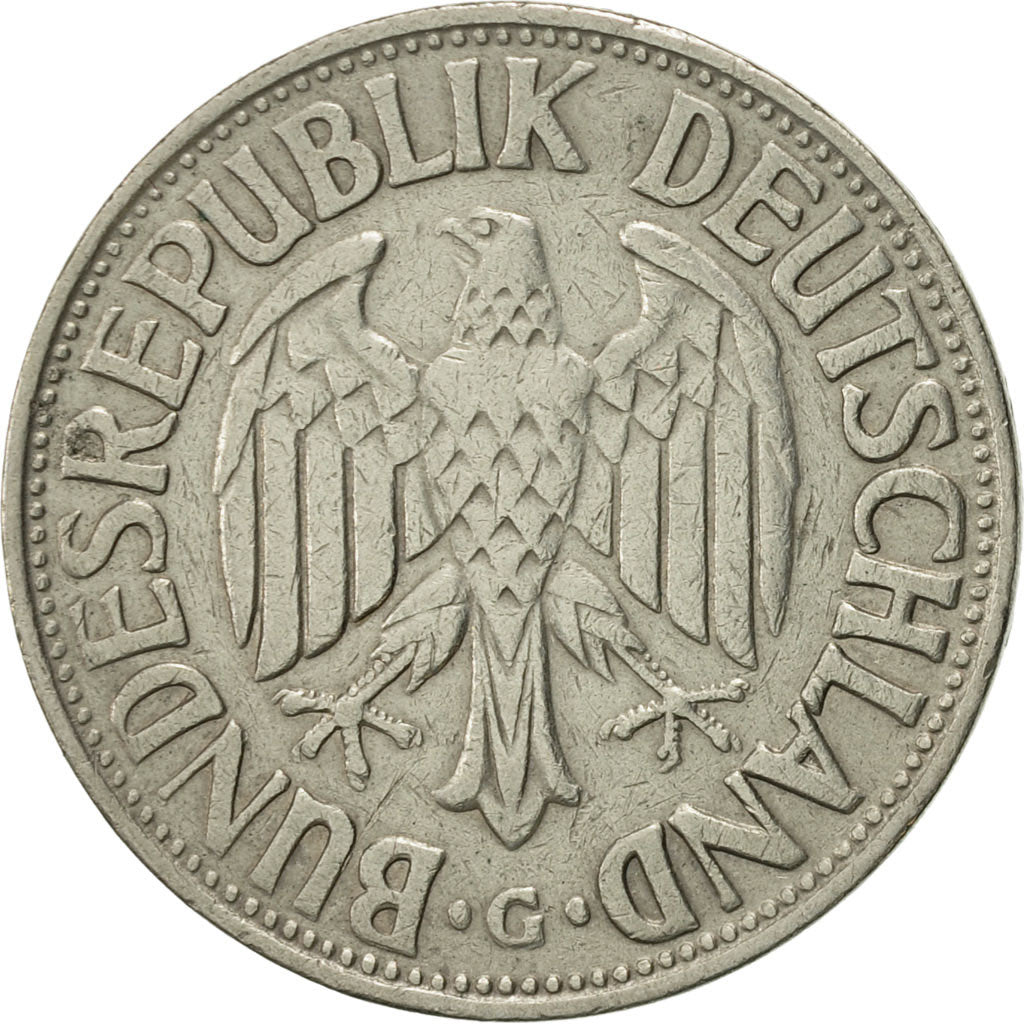 Coin, GERMANY - FEDERAL REPUBLIC, Mark, 1956, Karlsruhe, AU(55-58)