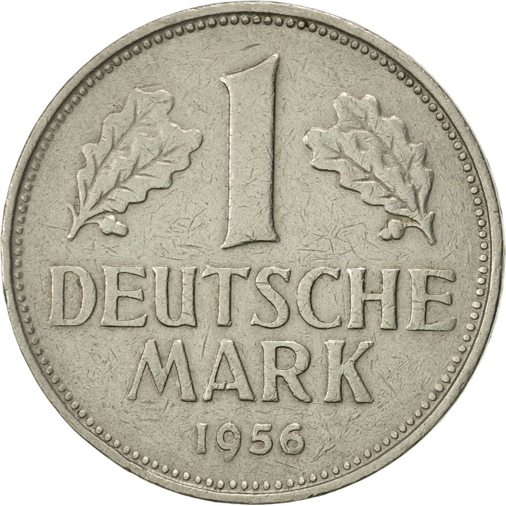 Coin, GERMANY - FEDERAL REPUBLIC, Mark, 1956, Karlsruhe, AU(55-58)
