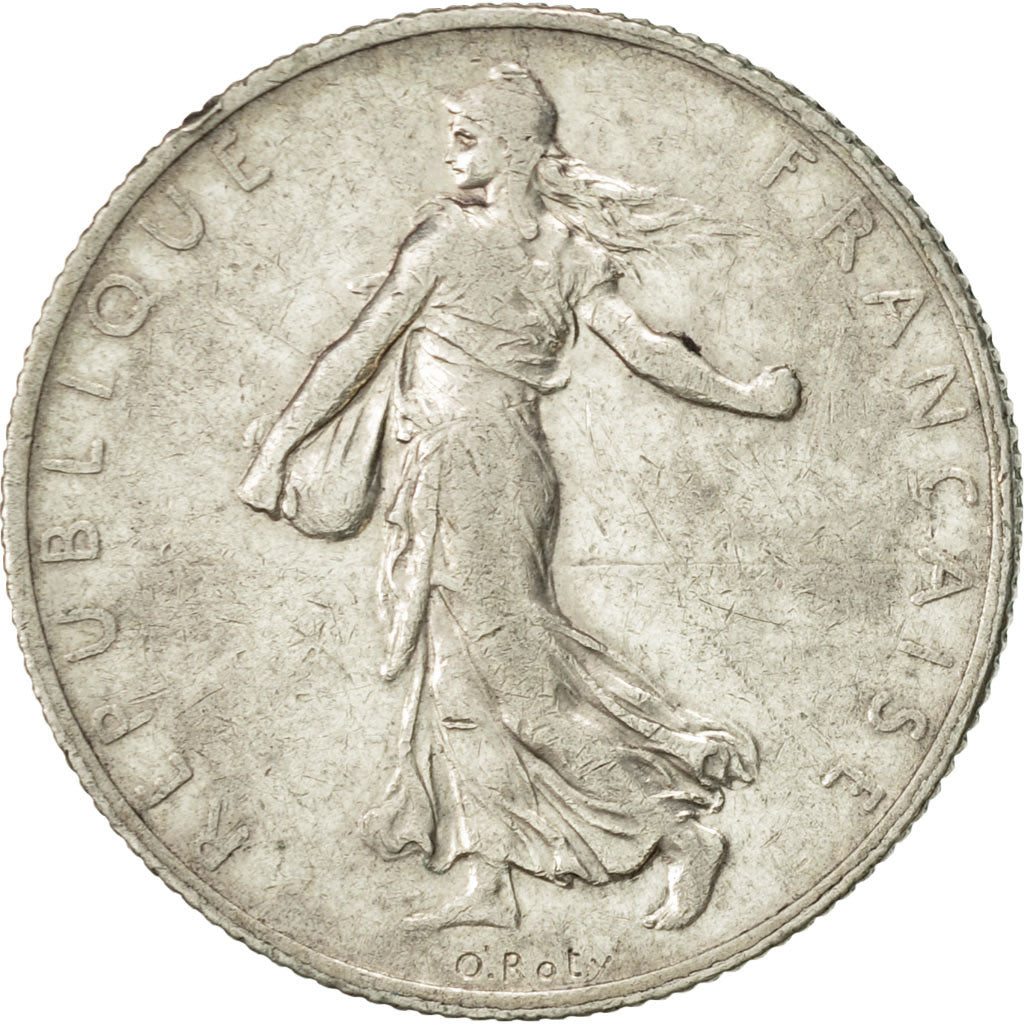 Coin, France, Semeuse, 2 Francs, 1909, Paris, EF(40-45), Silver, KM:845.1
