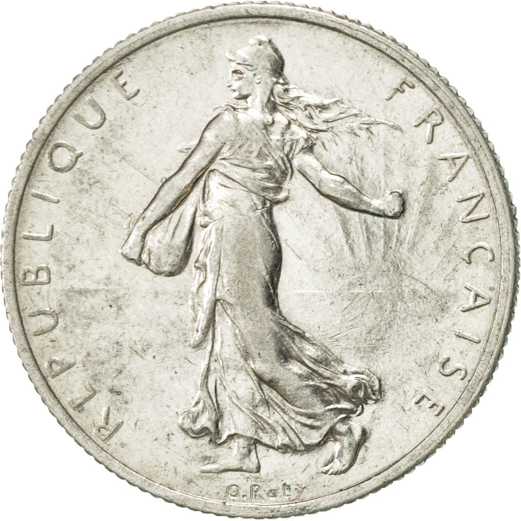 Coin, France, Semeuse, 2 Francs, 1918, Paris, AU(55-58), Silver, KM:845.1