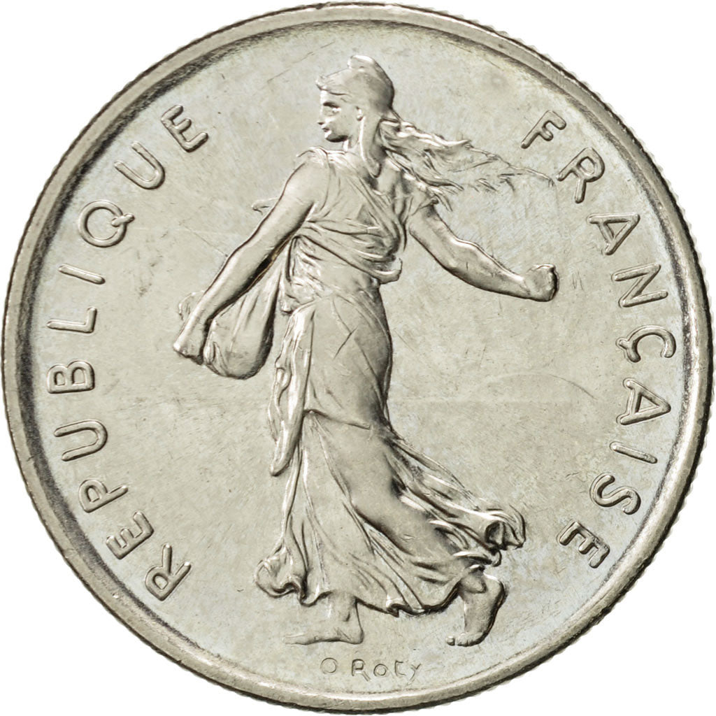 France, Semeuse, 5 Francs, 1996, Paris, AU(55-58), Nickel Clad Copper-Nickel