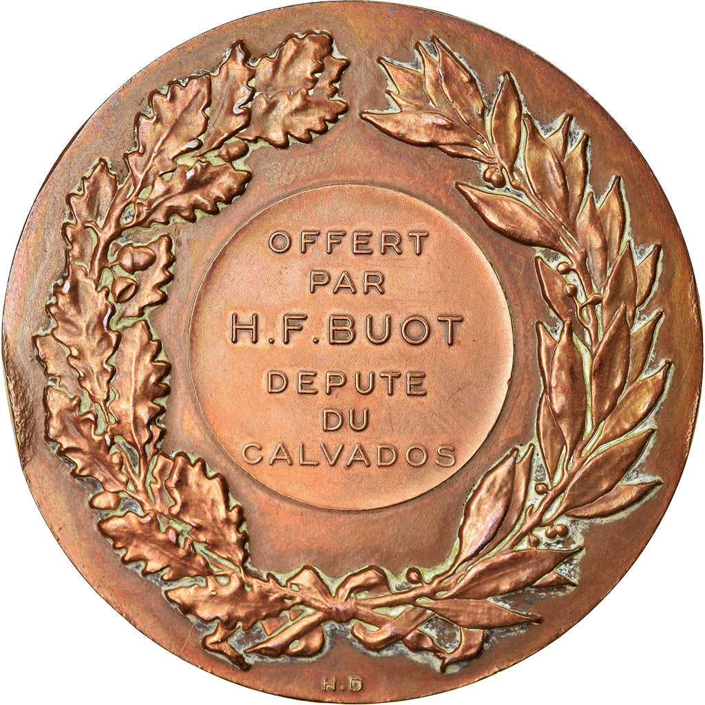 France, Medal, Cheval, Offert par H.F Buot, Député du Calvados, Politics