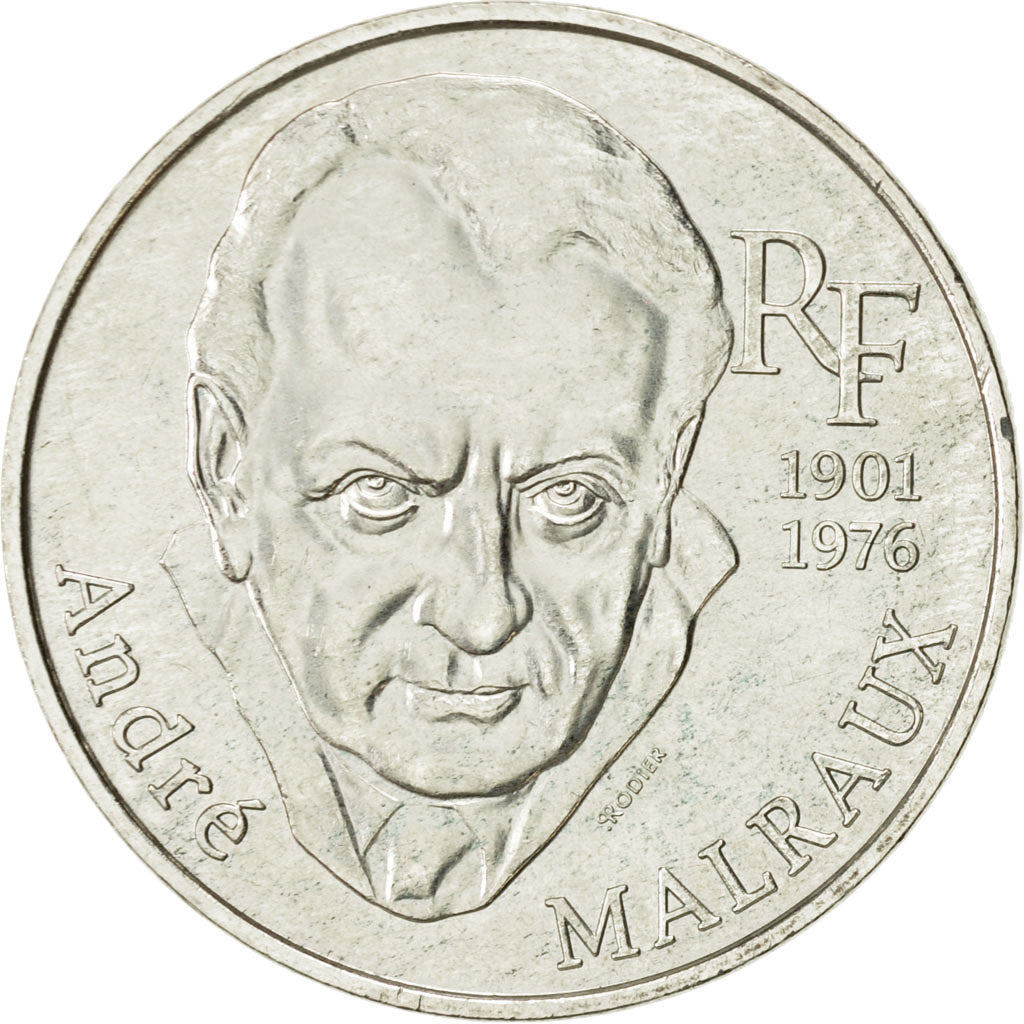 Moneta, Francia, André Malraux, 100 Francs, 1997, Paris, SPL, Argento, KM:1188