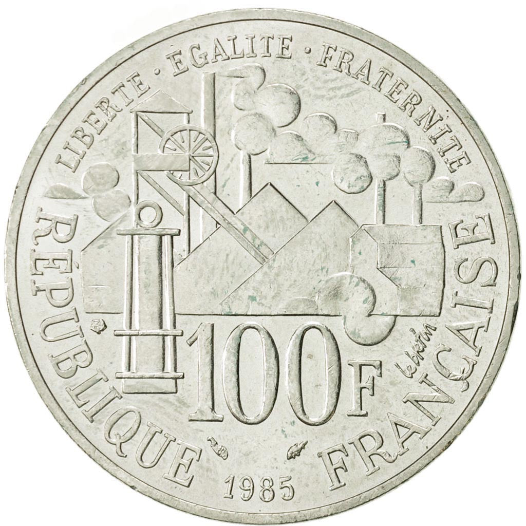 Coin, France, Germinal, 100 Francs, 1985, Paris, MS(60-62), Silver, KM:957