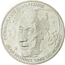 Munten, Frankrijk, Jean Monnet, 100 Francs, 1992, Paris, PR+, Zilver, KM:1120