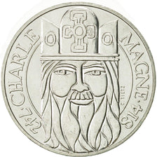 Coin, France, Charlemagne, 100 Francs, 1990, Paris, MS(60-62), Silver, KM:982