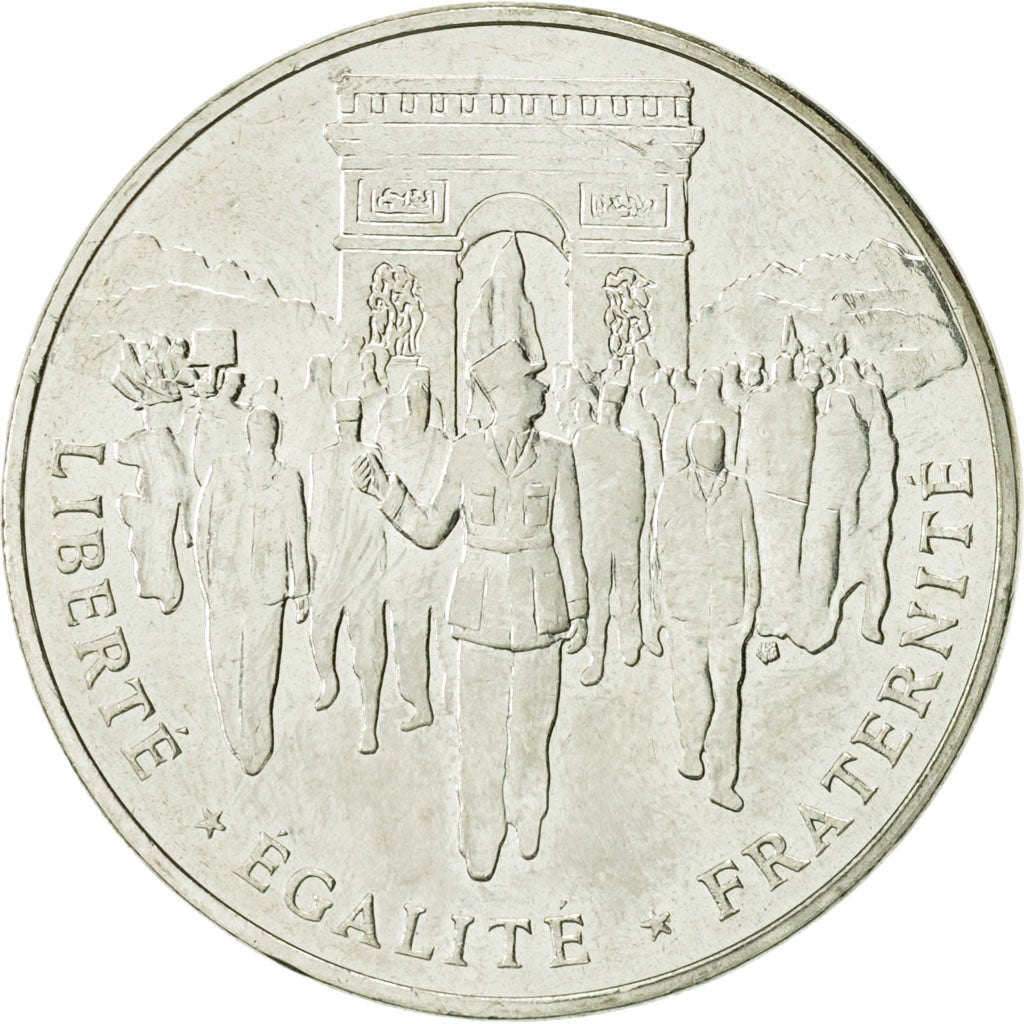Munten, Frankrijk, Libération de Paris, 100 Francs, 1994, Paris, PR+, Zilver