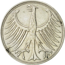Coin, GERMANY - FEDERAL REPUBLIC, 5 Mark, 1951, Munich, AU(50-53), Silver